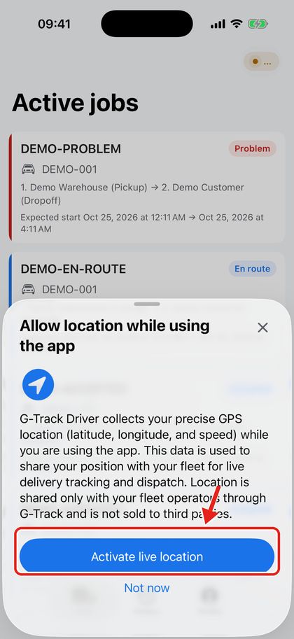 Driver App Manual — G-Track